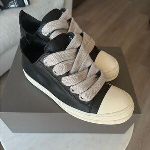 Rick Owen’s Low Top Mega Lace in Leather